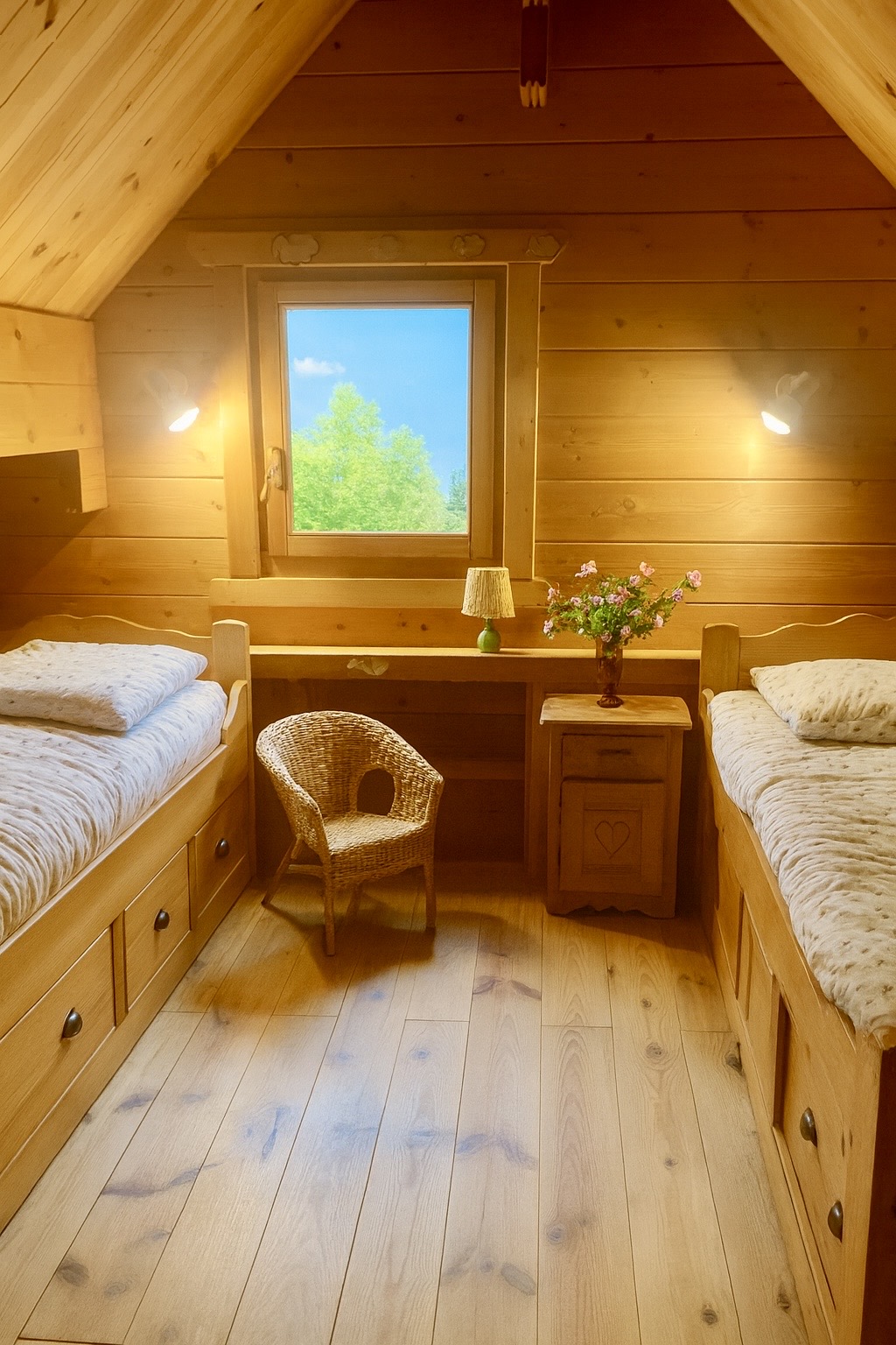Chambre lits simples